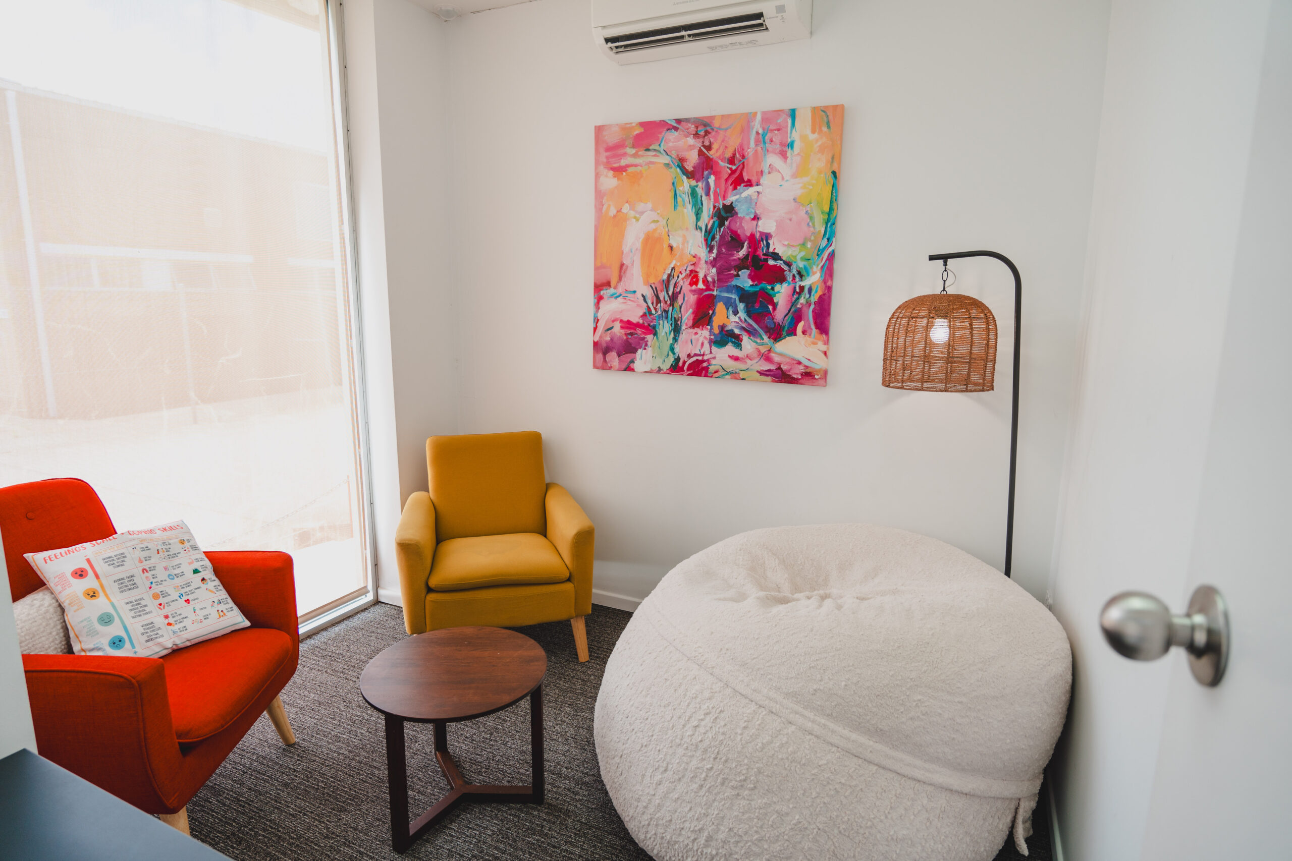 Safe Space Strathpine internal room with colourful furniture