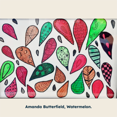 Amanda Butterfield, Watermelon, Watercolour.