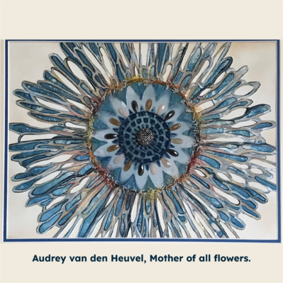 Audrey van den Heuvel, Mother of all flowers, Cyanotype with ink highlights & mixed media.