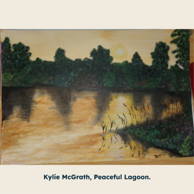 Kylie McGrath, Peaceful Lagoon, Watercolour.